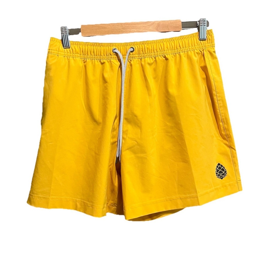 Stio Yellow 5" Men's Activewear Lined Shorts Size Medium